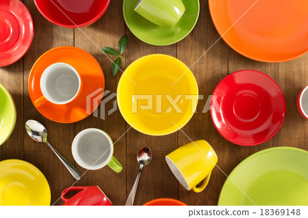 ceramic dishes set on wood ceramic dishes set on wood 18369148