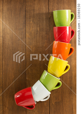 empty ceramic cup on wood empty ceramic cup on wood 18369150