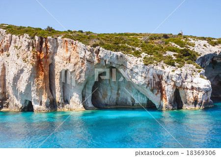 Beautiful blue caves on Zakynthos island, Greece 18369306