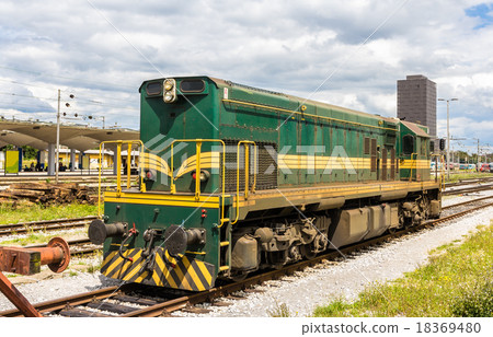 Slovene shunter in Ljubljana rail station Slovene shunter in Ljubljana rail station 18369480