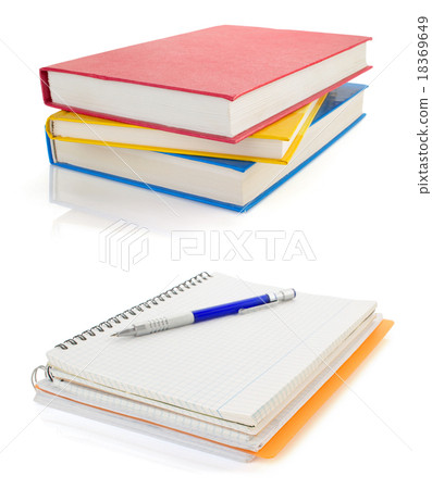 notebook and pencil isolated on white notebook and pencil isolated on white 18369649