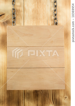 hanging signboard board on wood 18369954