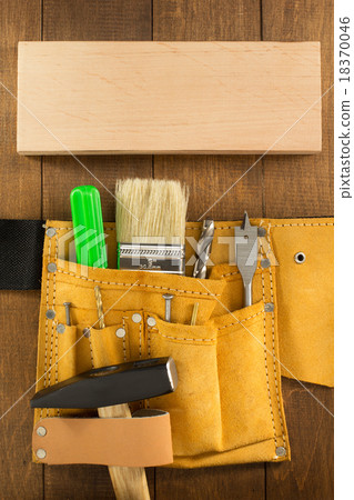 tools and instruments in belt on wood tools and instruments in belt on wood 18370046