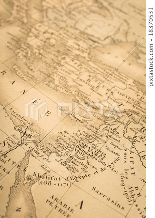 Antique world map West Bank district of the Jordan River 18370531