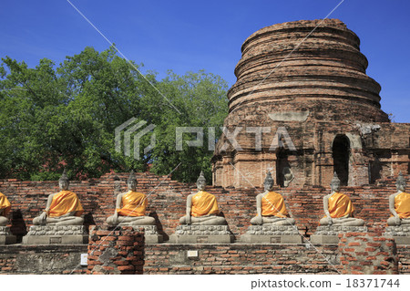 Thailand, ruins of Ayutthaya Wat Yai Chai Mongkon Thailand, ruins of Ayutthaya Wat Yai Chai Mongkon 18371744