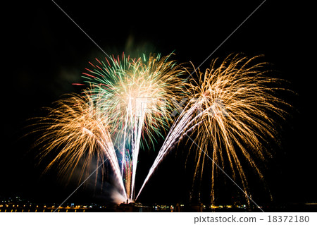 Fireworks over the city of Hakodate -11th February 18372180