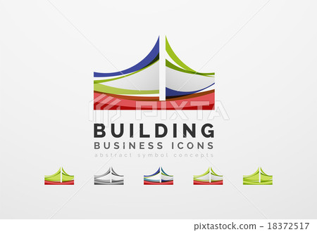 Set of real estate or building logo business icons - Stock Illustration ...
