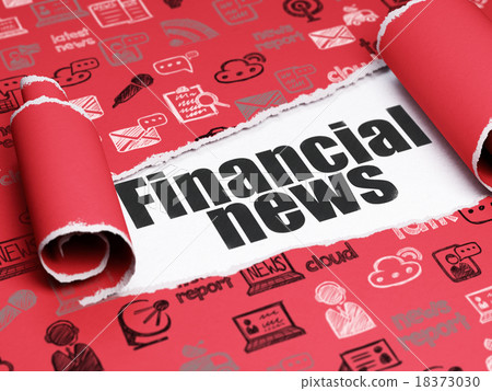 News concept: black text Financial News under the 18373030