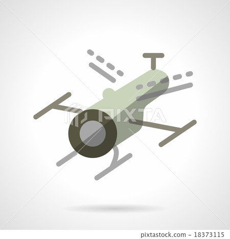 Surveillance drone flat vector icon - Stock Illustration [18373115] - PIXTA