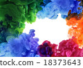 Acrylic colors in water. Abstract background. 18373643