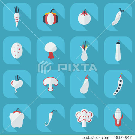 Flat concept, set modern design with shadow - Stock Illustration ...