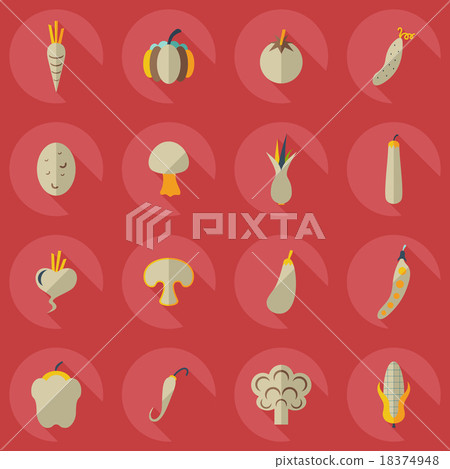 Flat concept, set modern design with shadow - Stock Illustration ...
