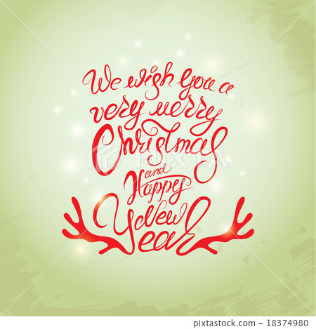 Merry Christmas and Happy New Year Card Merry Christmas and Happy New Year Card 18374980