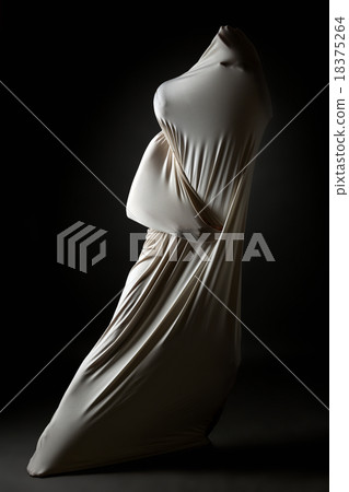 Alienism concept. Faceless creature posing 18375264