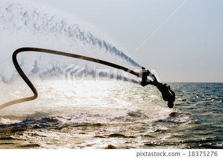 Silhouette of a fly board rider 18375276