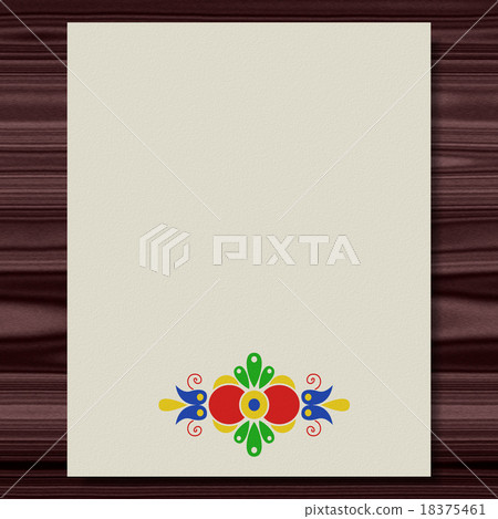 Moravian folk ornament writing paper wood texture 18375461
