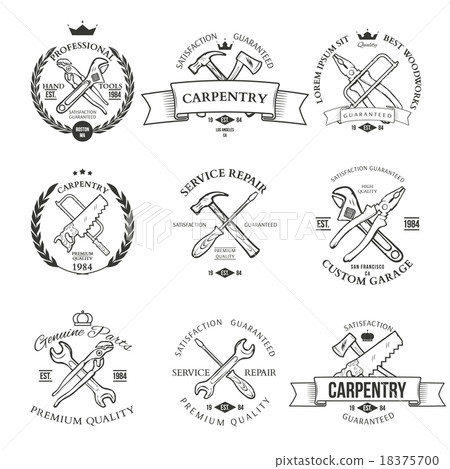 Set of vintage carpentry hand tools repair service Set of vintage carpentry hand tools repair service 18375700
