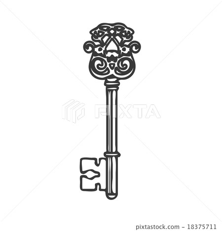 Key isolated on white background vector - Stock Illustration [18375711 ...