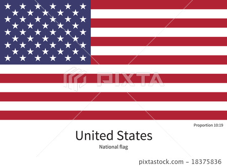 National flag of United States with correct National flag of United States with correct 18375836
