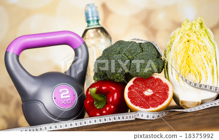 Food and measure tape ,fitness concept 18375992