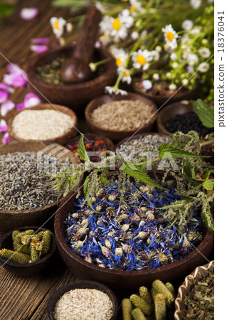Natural remedy,Herbal medicine and wooden Natural remedy,Herbal medicine and wooden 18376041