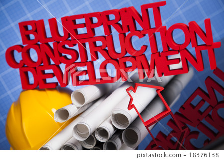 Project drawings, building and cranes Project drawings, building and cranes 18376138