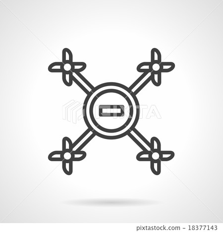 Simple line drone vector icon - Stock Illustration [18377143] - PIXTA