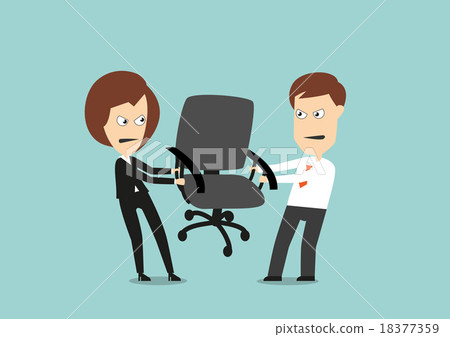 Business colleagues competing for the career Business colleagues competing for the career 18377359
