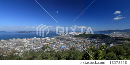 Bisan Seto, Seto Ohashi Bridge, Utatsu Town from Aonoyama 18378338