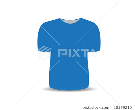 Blank t-shirt blue template Blank t-shirt blue template 18379210