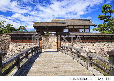 Taiko Gate and Kihashi Bridge in Matsushiro Castle Nagano Prefecture Nagano-shi Matsushiro-machi 18380158