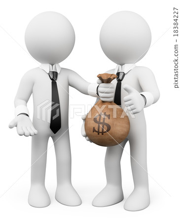 3D white people. Loan concept. Business metaphor 3D white people. Loan concept. Business metaphor 18384227