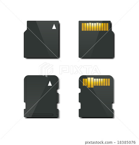 Set memory card, vector illustration. 18385076