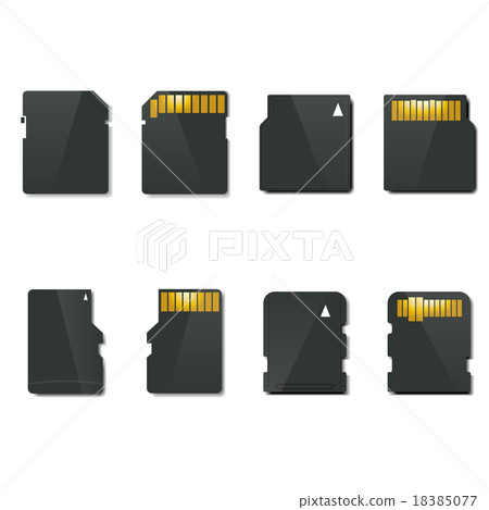 Set memory card, vector illustration. 18385077