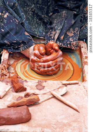 Potter hands. 18385317