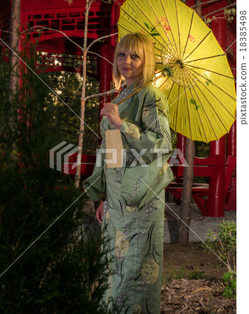 Beautiful woman in kimono Beautiful woman in kimono 18385498