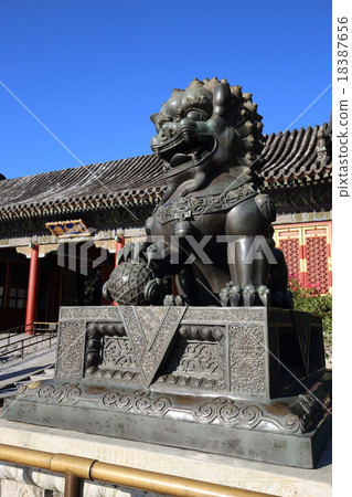 世界遺產北京頤和園石獅子 18387656