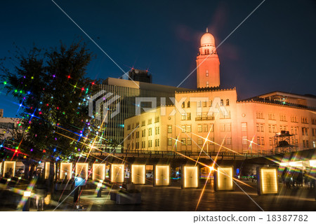 橫濱智能照明橫濱2015年橫濱海關的夜景 橫濱智能照明橫濱2015年橫濱海關的夜景 18387782