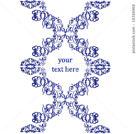Vector seamless border in Victorian style.  18388968