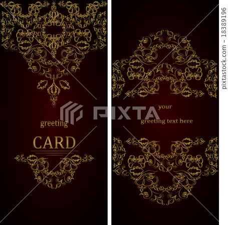 Vintage greeting cards in Victorian style. Vintage greeting cards in Victorian style. 18389196
