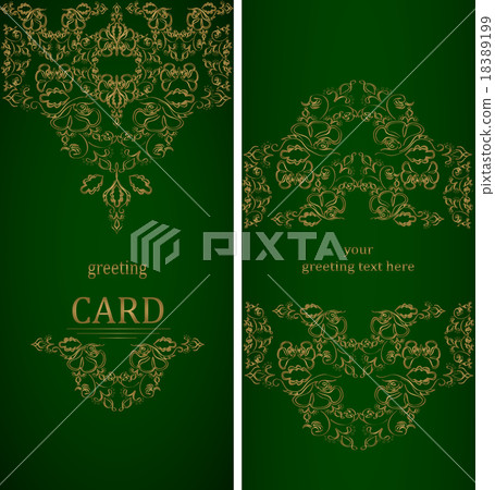 Vintage greeting cards in Victorian style. Vintage greeting cards in Victorian style. 18389199