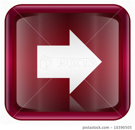 Arrow right icon red, isolated on white background Arrow right icon red, isolated on white background 18390505