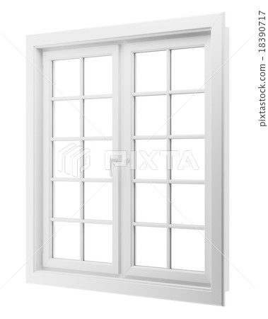 window isolated on white background - Stock Illustration [18390717] - PIXTA