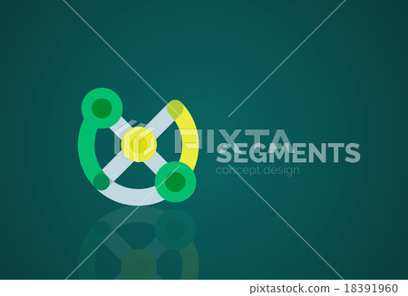 Vector outline minimal abstract geometric logo 18391960