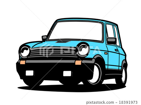 藍色緊湊型車 -  18391973