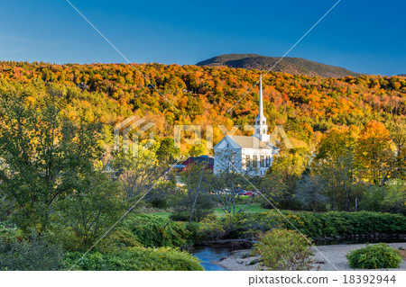 Vermont Fall Foliage and Stowe Community Church 18392944