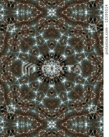 Brown Ethnic pattern. Abstract kaleidoscope 18395014