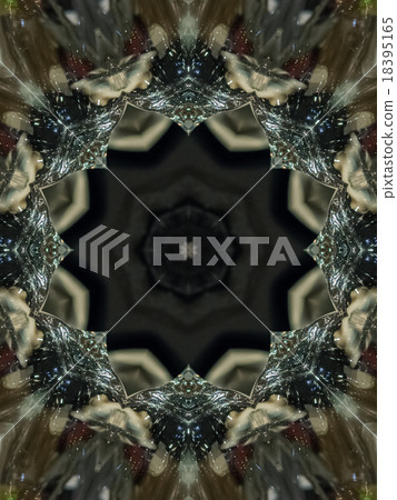 Brown Ethnic pattern. Abstract kaleidoscope 18395165