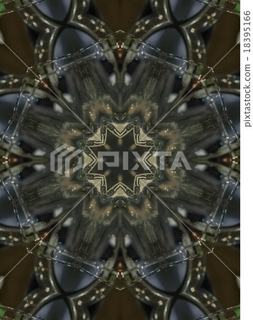 Brown Ethnic pattern. Abstract kaleidoscope 18395166