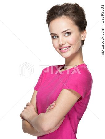Portrait of a smiling young woman looking away Portrait of a smiling young woman looking away 18395632